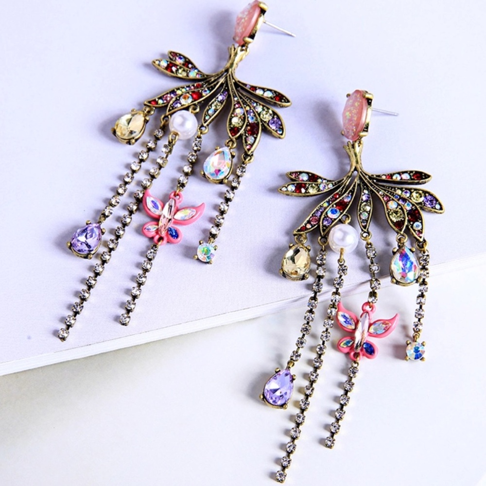 Swarovski Chandelier French Drop Earrings New NWT - Picture 5 of 6